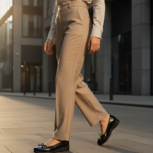 BALLOON FIT TROUSERS BEIGE